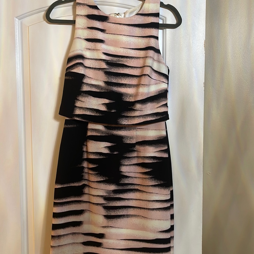 Ivanka Trump dress slightly worn black and pink pattern